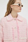 Куртка Samsoe Samsoe жіноча колір рожевий перехідна