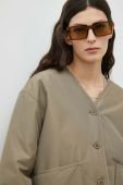 Куртка Samsoe Samsoe жіноча колір зелений перехідна oversize (3091449)