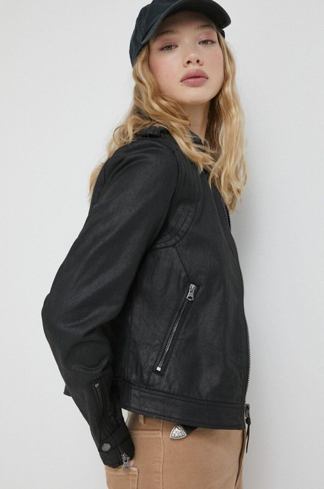Куртка Superdry жіноча колір чорний перехідна (3181212)