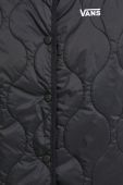 Двостороння куртка Vans жіноча колір чорний перехідна VN0A7RNGKOU1-BLACKASPHA
