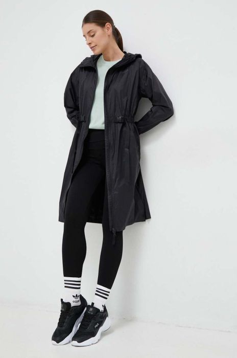 Парка 4F жіноча колір чорний перехідна