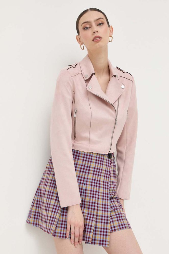Куртка Morgan жіноча колір рожевий перехідна (3294893)