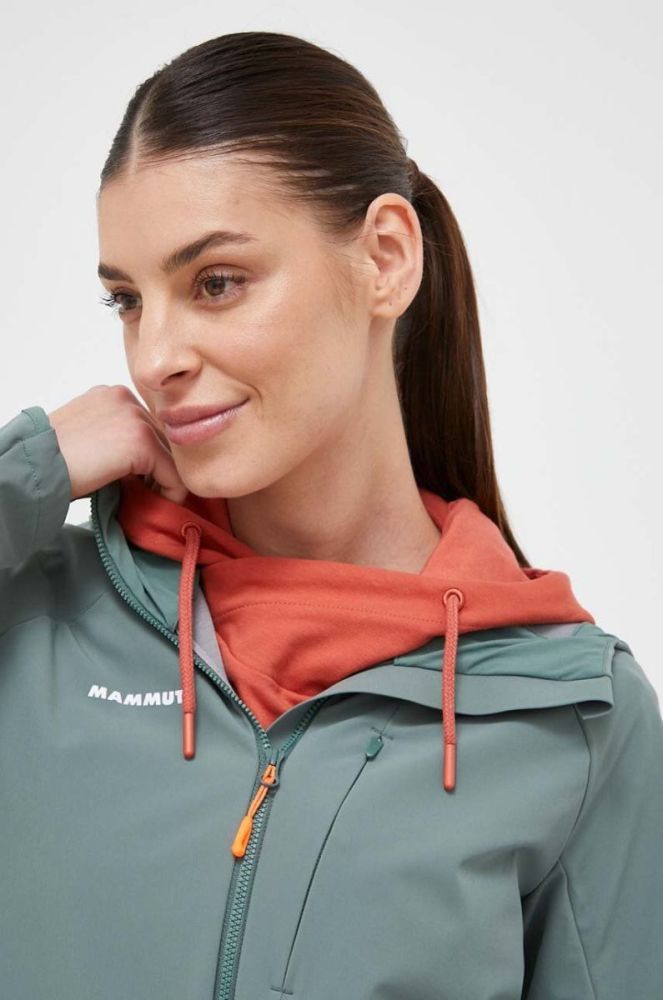 Куртка outdoor Mammut Ultimate Comfort SO колір зелений фото 4