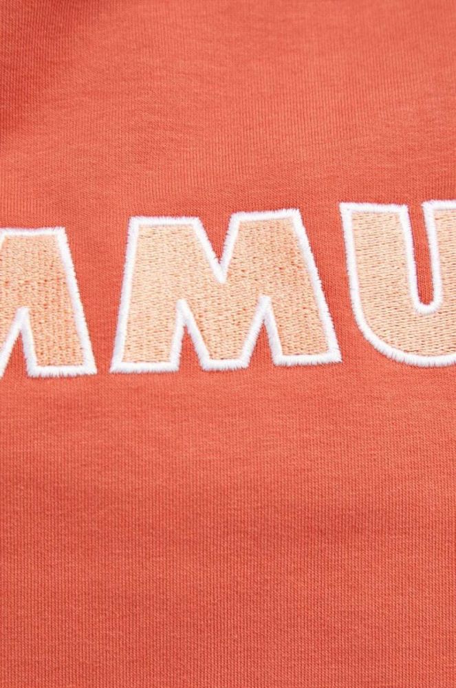Кофта Mammut ML Hoody Logo жіноча колір рожевий з капюшоном з аплікацією фото 5