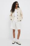 Куртка Joop! жіноча колір бежевий перехідна oversize