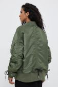 Куртка-бомбер Alpha Industries жіночий колір зелений перехідна