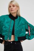 Куртка Alpha Industries MA-1 BOXY WMN жіноча колір зелений перехідна