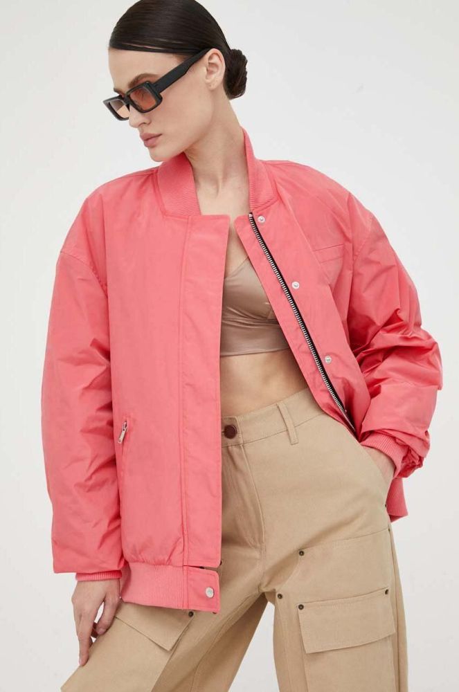 Куртка 2NDDAY жіноча колір рожевий перехідна oversize
