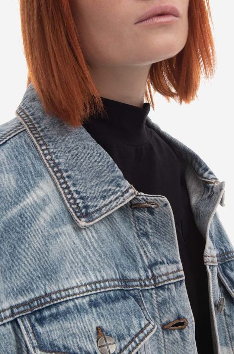 Джинсова куртка KSUBI жіноча перехідна oversize WPS23JK006-DENIM колір блакитний