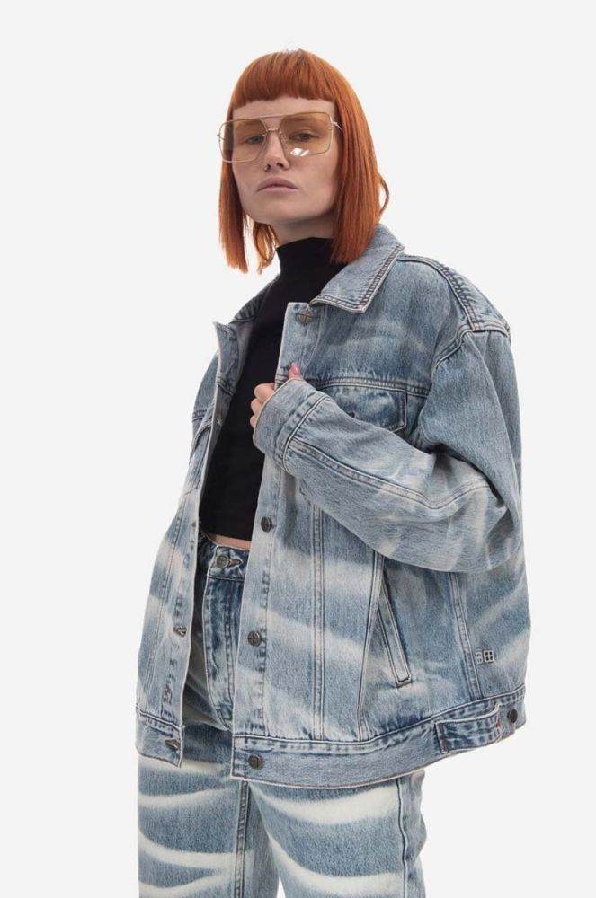 Джинсова куртка KSUBI жіноча перехідна oversize WPS23JK006-DENIM колір блакитний фото 3