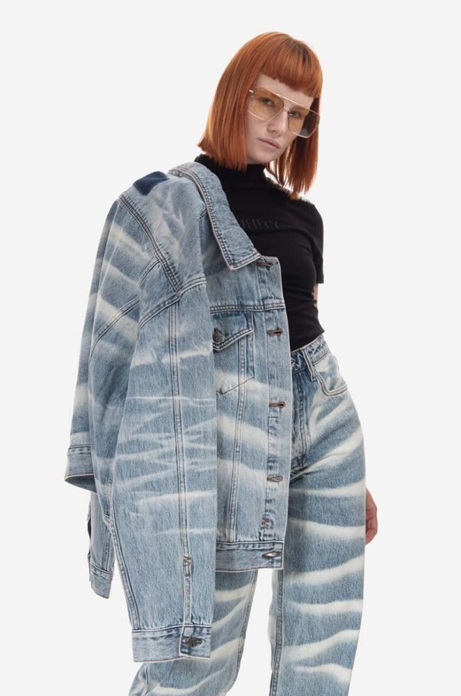 Джинсова куртка KSUBI жіноча перехідна oversize WPS23JK006-DENIM колір блакитний фото 9
