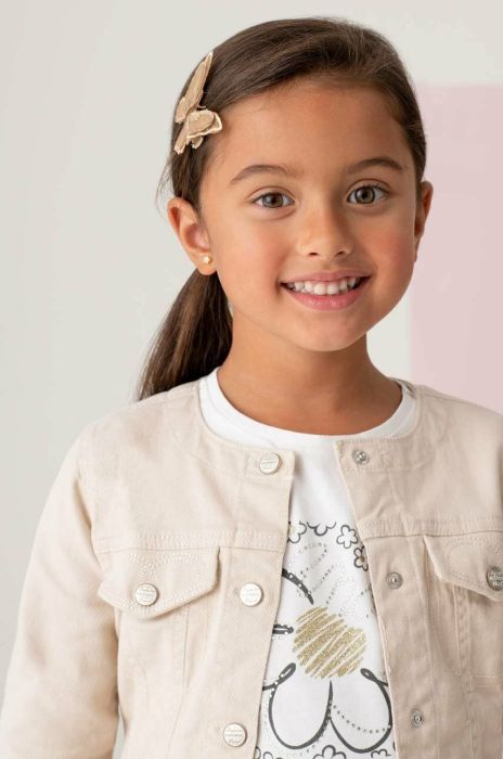 Дитяча джинсова куртка Mayoral колір бежевий (2974424)