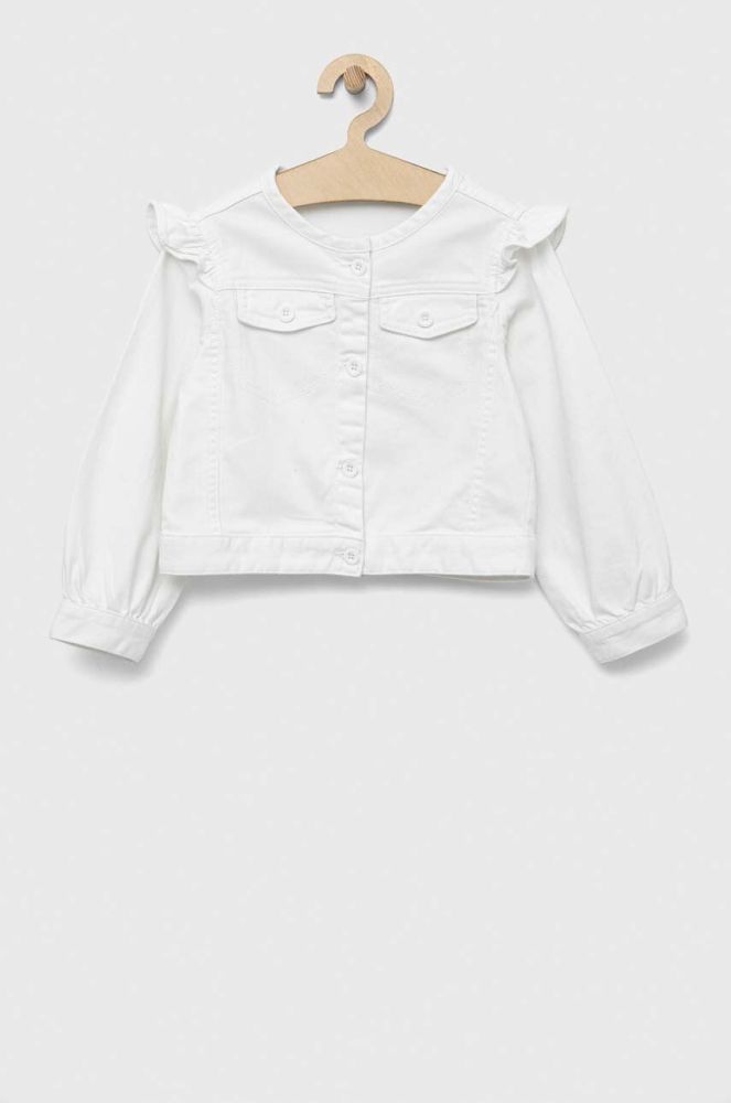 Дитяча джинсова куртка United Colors of Benetton колір білий (3170285)