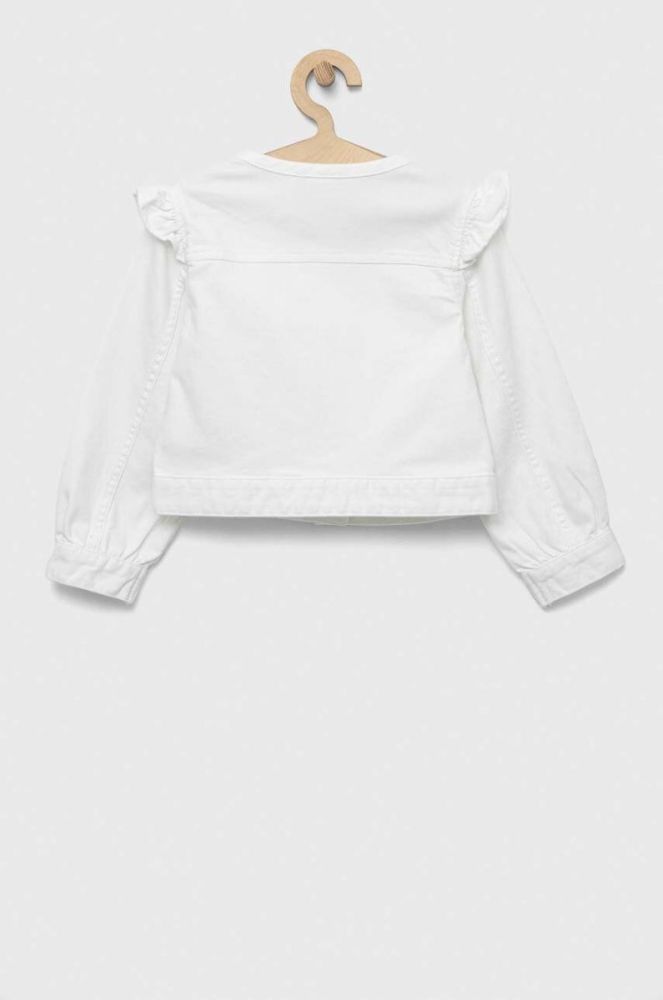 Дитяча джинсова куртка United Colors of Benetton колір білий (3170285) фото 2