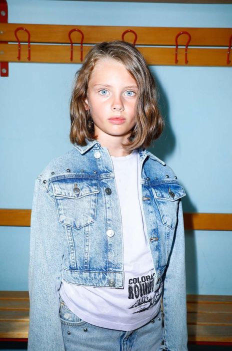 Дитяча джинсова куртка Sisley колір блакитний (3327048)