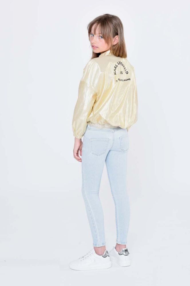 Дитяча куртка-бомбер Karl Lagerfeld колір золотий (3094853)