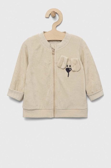 Кофта для немовлят United Colors of Benetton колір бежевий з аплікацією (3170312) Кофта для немовлят United Colors of Benetton колір бежевий з аплікацією (3170312)