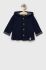 Кофта для немовлят United Colors of Benetton колір синій з капюшоном однотонна (3150866)