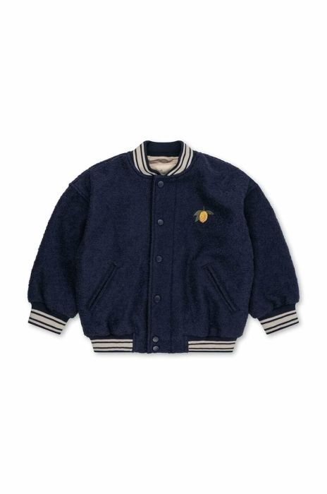 Дитяча куртка-бомбер з домішкою вовни Konges Sl?jd колір синій