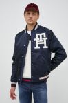 Куртка-бомбер Tommy Hilfiger чоловічий колір синій перехідна oversize