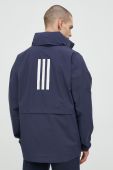 Дощовик adidas чоловіча колір синій перехідна
