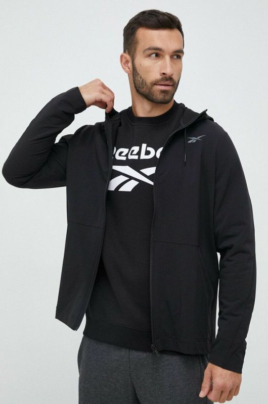 Вітровка Reebok Performance колір чорний перехідна