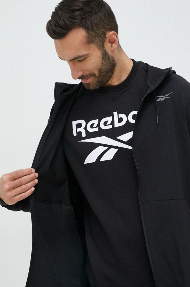 Вітровка Reebok Performance колір чорний перехідна фото 5