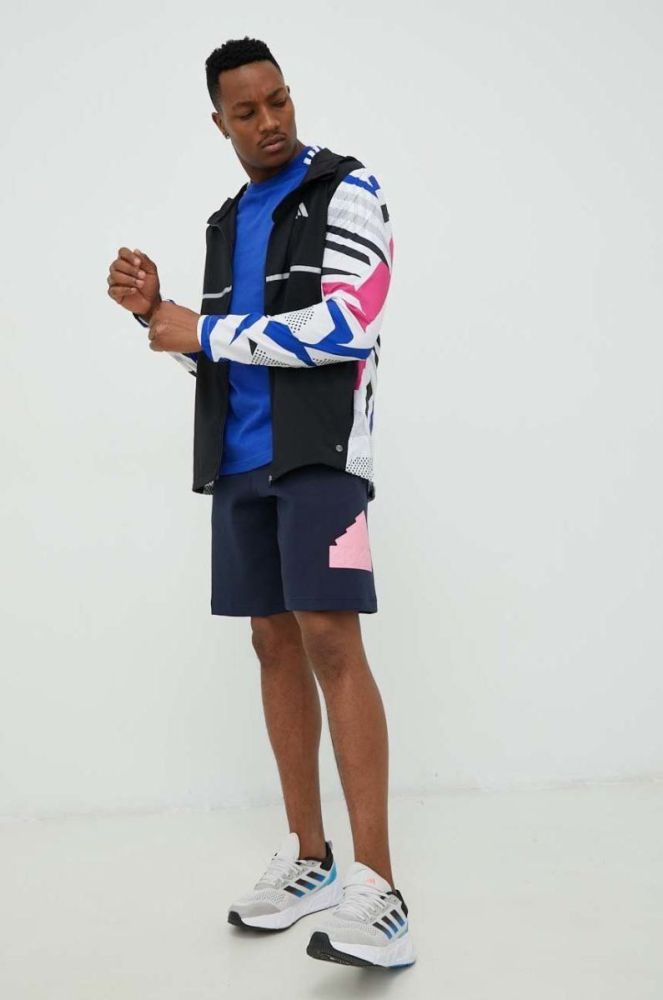 Бігова куртка adidas Performance Own the Run Seasonal колір чорний перехідна фото 2