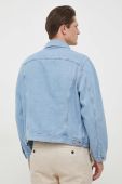 Джинсова куртка Sisley чоловіча перехідна колір блакитний