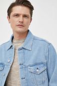 Джинсова куртка Sisley чоловіча перехідна колір блакитний