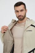 Куртка outdoor adidas TERREX Utilitas колір бежевий Куртка outdoor adidas TERREX Utilitas колір бежевий