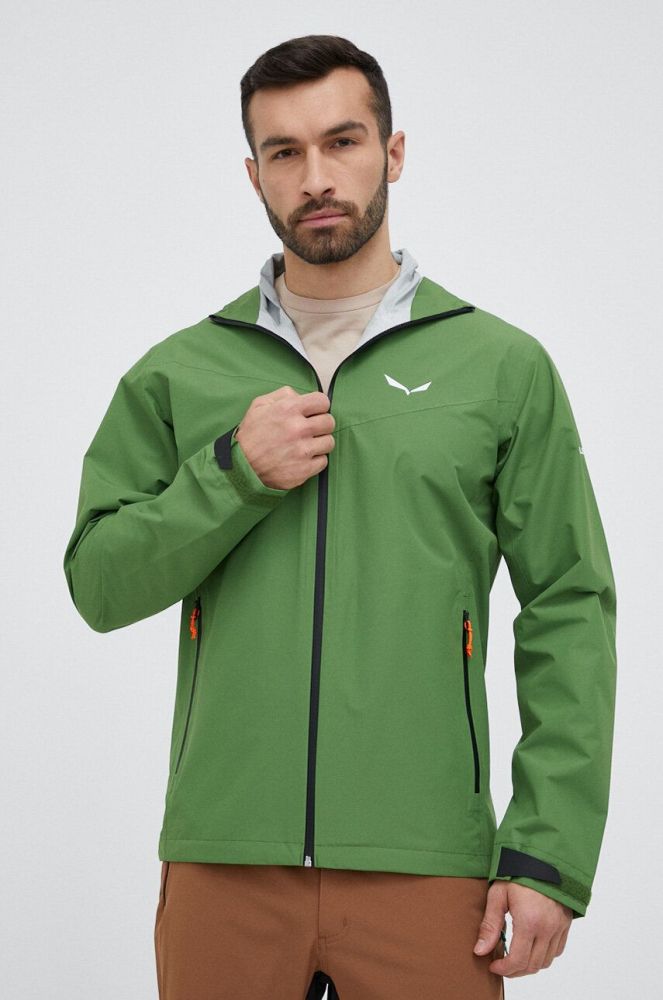 Куртка outdoor Salewa Puez Aqua 4 PTX 2.5L колір зелений