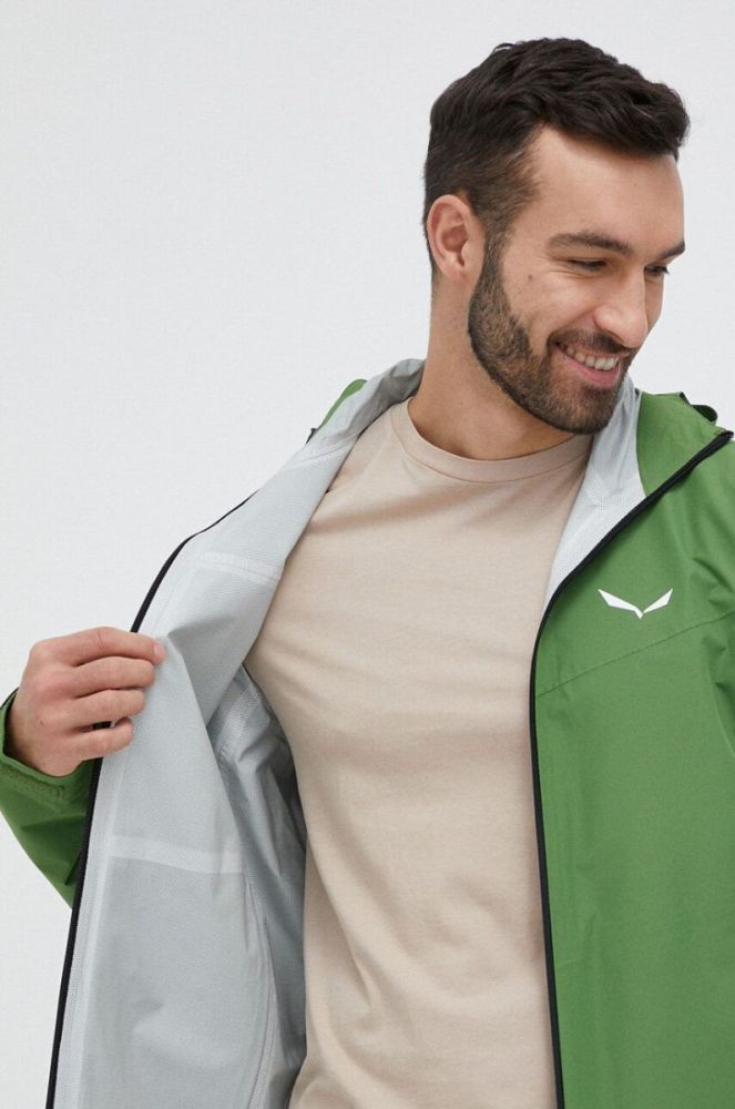 Куртка outdoor Salewa Puez Aqua 4 PTX 2.5L колір зелений фото 7