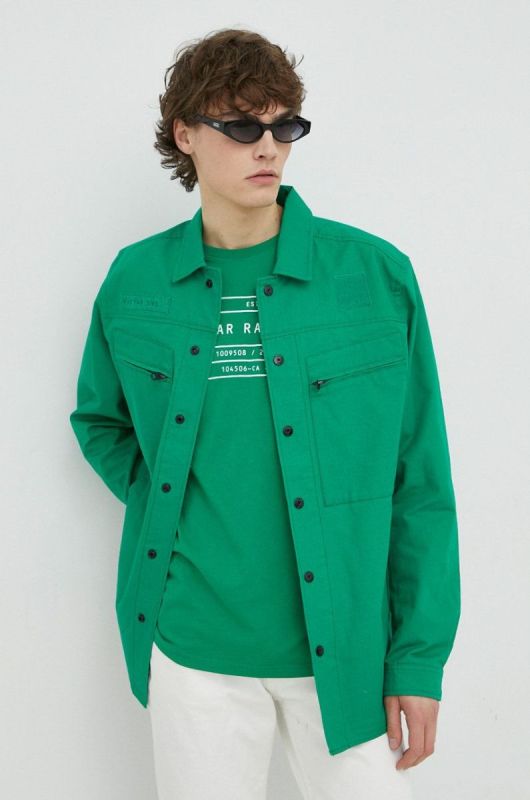 Куртка G-Star Raw чоловіча колір зелений перехідна oversize (2957486) фото 2