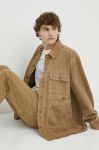 Джинсова куртка G-Star Raw чоловіча колір коричневий перехідна Джинсова куртка G-Star Raw чоловіча колір коричневий перехідна