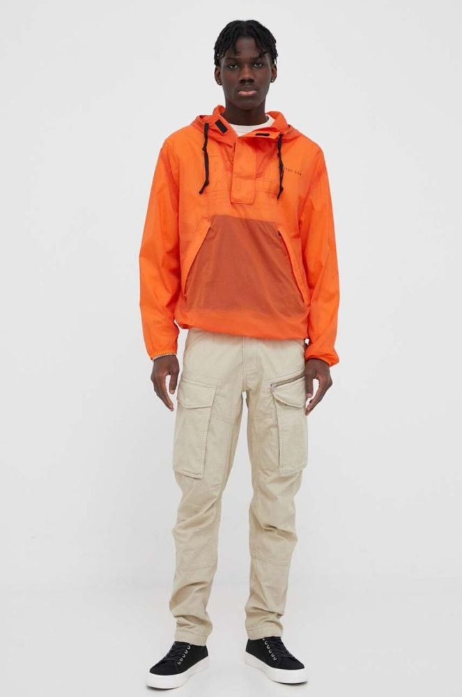 Куртка G-Star Raw чоловіча колір помаранчевий перехідна oversize фото 3