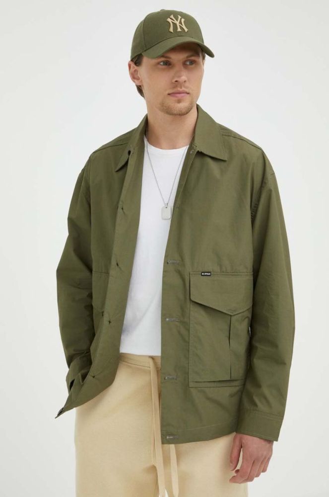 Куртка G-Star Raw чоловіча колір зелений перехідна oversize (3263693) фото 2