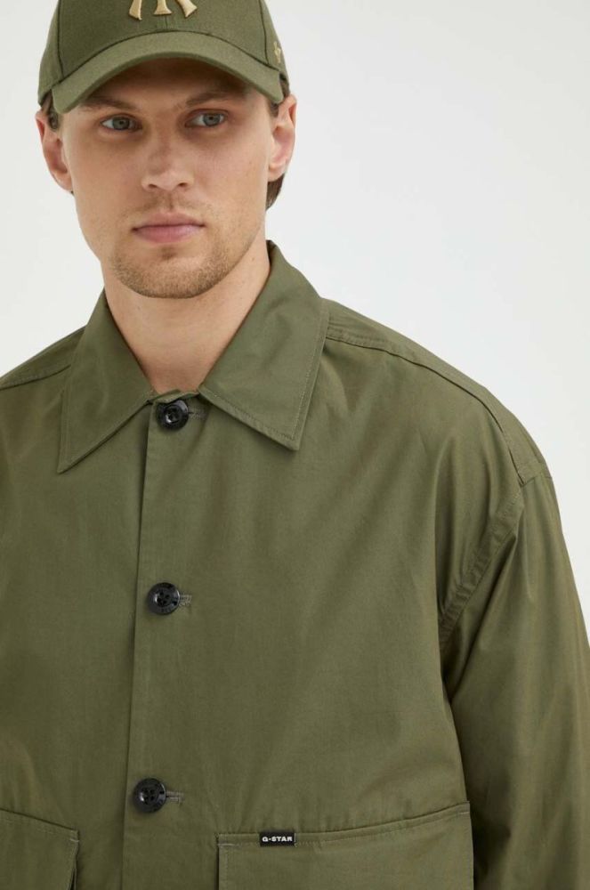 Куртка G-Star Raw чоловіча колір зелений перехідна oversize (3263693) фото 4