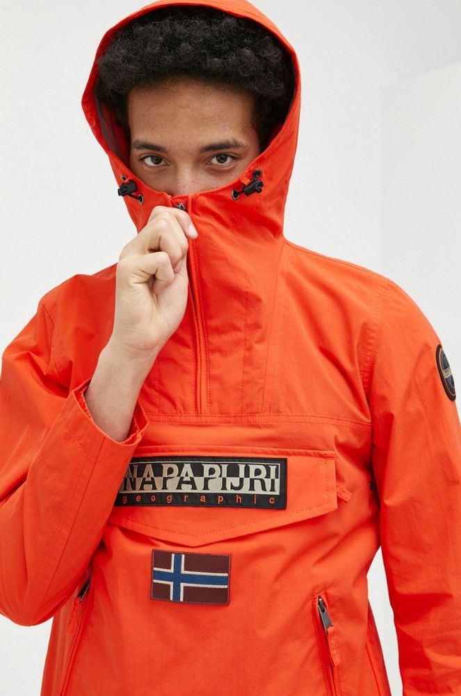 Куртка Napapijri чоловіча колір помаранчевий перехідна