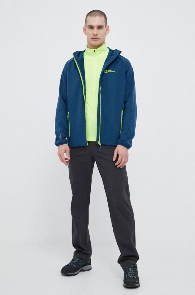 Куртка outdoor Jack Wolfskin Feldberg Hoody колір блакитний фото 2