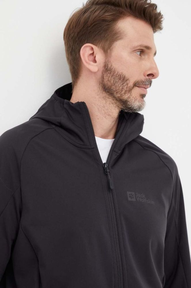 Куртка outdoor Jack Wolfskin Feldberg Hoody колір чорний фото 4