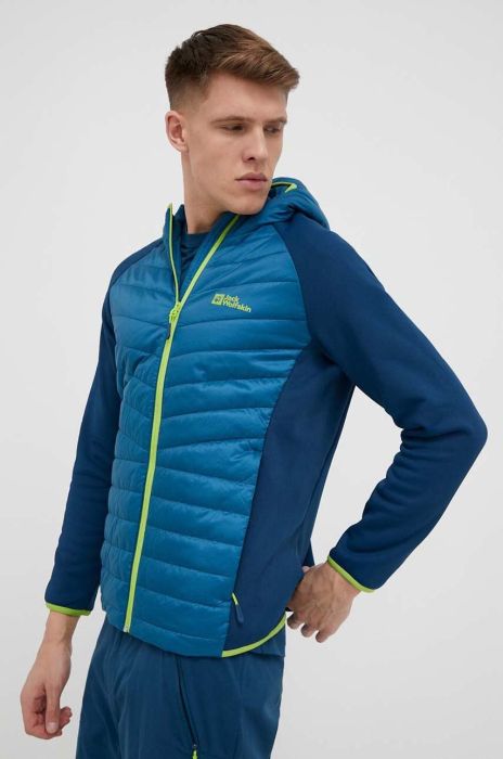 Спортивна куртка Jack Wolfskin Routeburn Pro Hybrid колір блакитний Спортивна куртка Jack Wolfskin Routeburn Pro Hybrid колір блакитний