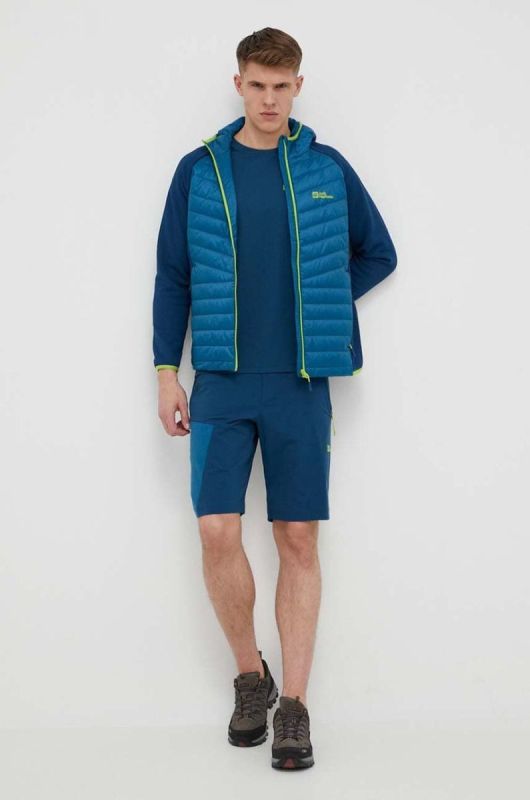 Спортивна куртка Jack Wolfskin Routeburn Pro Hybrid колір блакитний фото 2