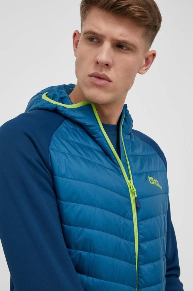 Спортивна куртка Jack Wolfskin Routeburn Pro Hybrid колір блакитний фото 4