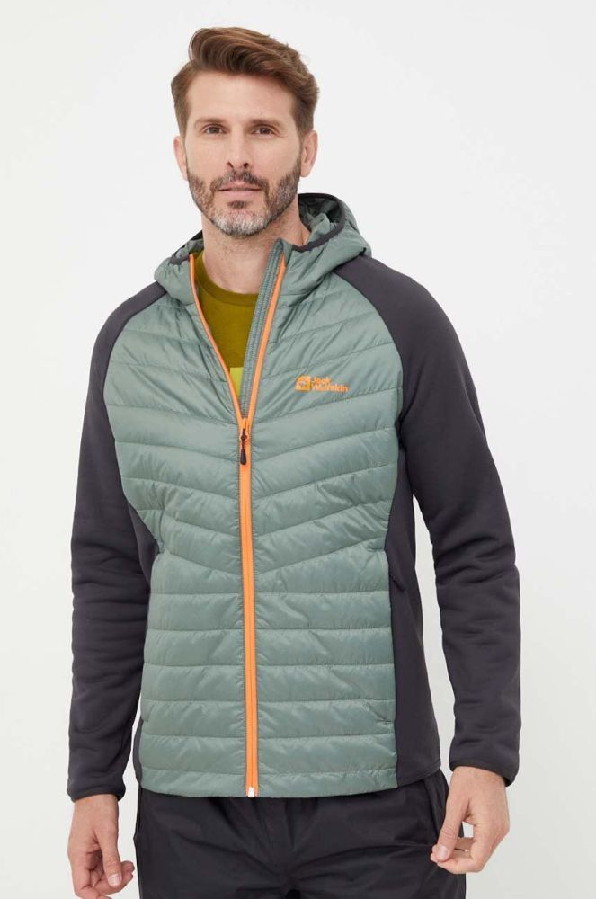 Спортивна куртка Jack Wolfskin Routeburn Pro Hybrid колір зелений