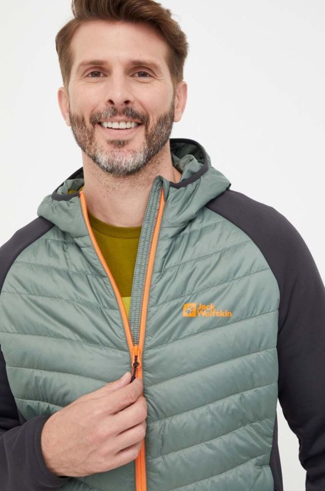 Спортивна куртка Jack Wolfskin Routeburn Pro Hybrid колір зелений фото 4