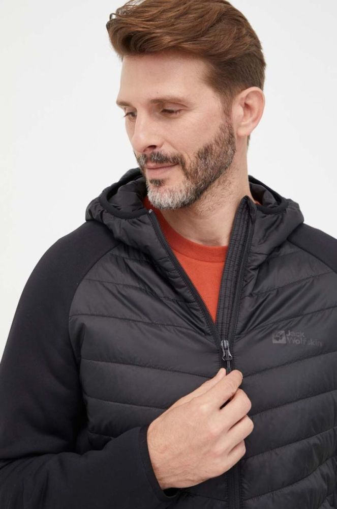 Спортивна куртка Jack Wolfskin Routeburn Pro Hybrid колір чорний фото 4