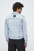 Джинсова куртка Armani Exchange чоловіча перехідна колір блакитний
