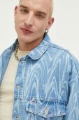 Джинсова куртка Tommy Jeans чоловіча перехідна oversize колір блакитний (3267010)