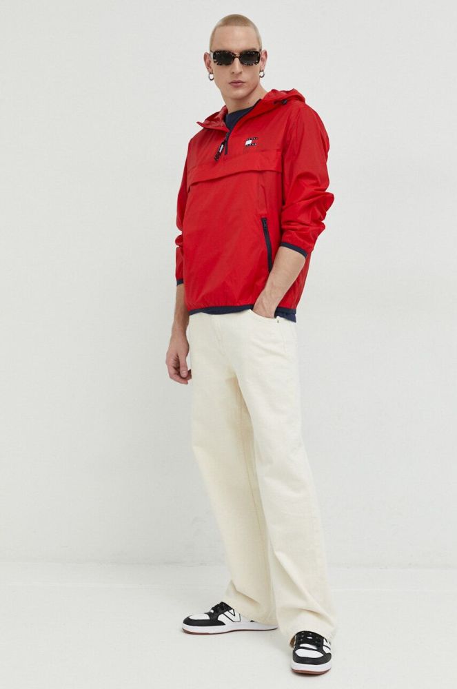 Куртка Tommy Jeans чоловіча колір червоний перехідна (3081922)